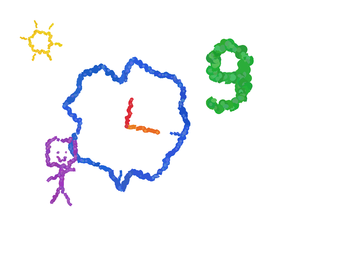 Crayon drawing of a smiling stick figure with a weekly calendar and a clock, labeled TIME BACK and 9 hours